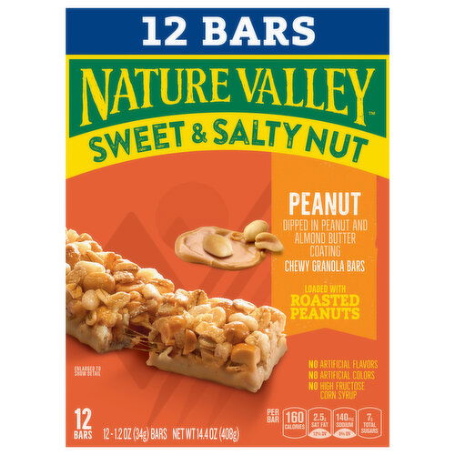 Nature Valley Sweet & Salty Nut Granola Bars, Peanut, Chewy