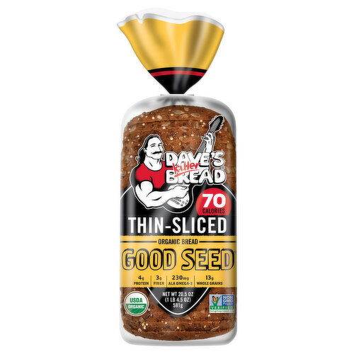 Dave's Killer Bread Bread, Organic, Good Seed, Thin Sliced