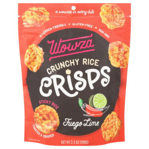 Wowza Crisps, Fuego Lime, Crunchy Rice