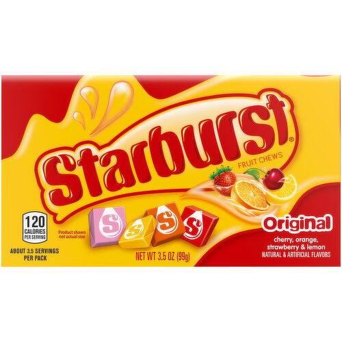 Starburst STARBURST Original Fruit Chews Chewy Candy Theater Box, 3.5 oz Box