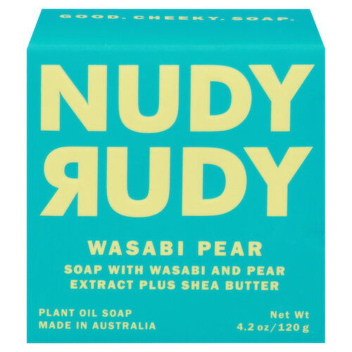 Nudy Rudy Soap, Plant Oil, Wasabi Pear