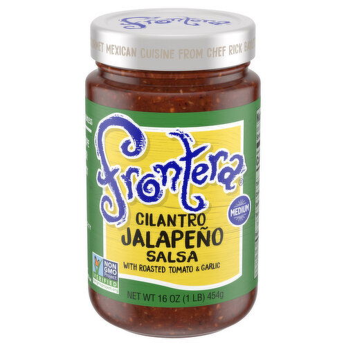 Frontera Medium Cilantro Jalapeno Salsa with Roasted Tomato & Garlic
