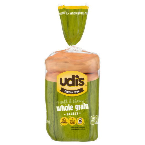 Udi's Bagels, Whole Grain, Soft & Chewy