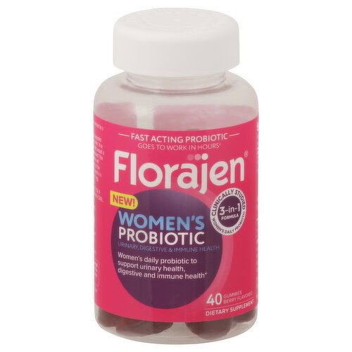 Florajen Women's Probiotic, Berry Flavored, Gummies