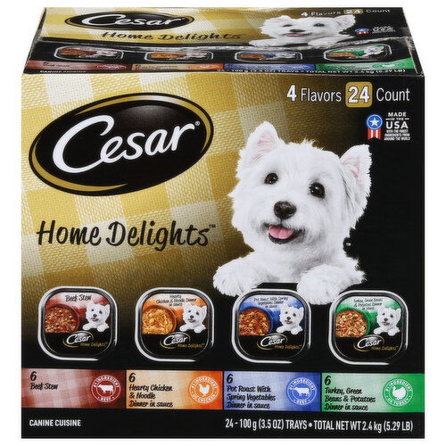 Cesar Home Delights Canine Cuisine, 4 Flavors