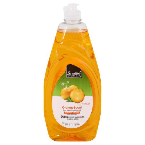 Essential Everyday Dishwashing Liquid, Orange Scent, Ultra Concentrated