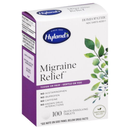 Hylands Migraine Relief, Quick-Dissolving Tablets