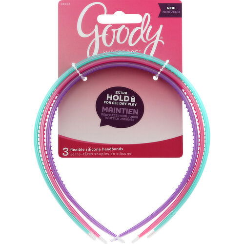 Goody SlideProof Headbands, Silicone, Flexible