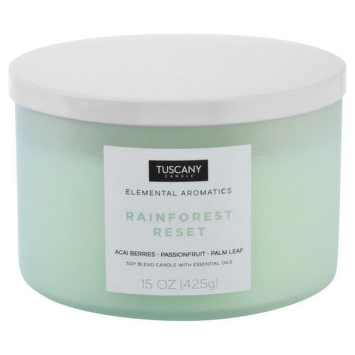 Tuscany Candle Elemental Aromatics Candle, Rainforest Reset