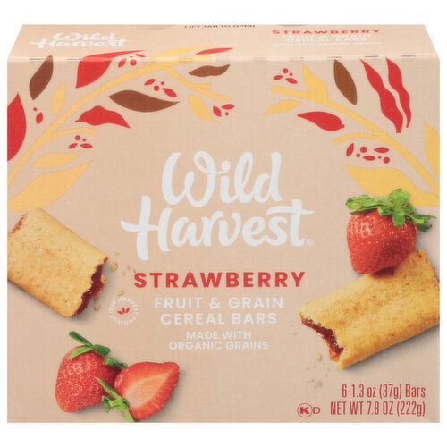 Wild Harvest Cereal Bars, Strawberry, Fruit & Grain