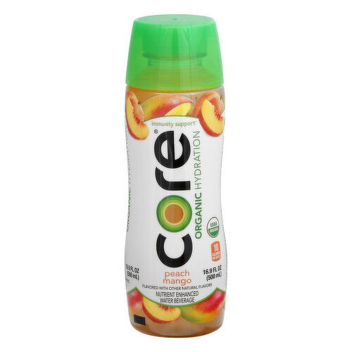 CORE Water Beverage, Organic, Peach Mango