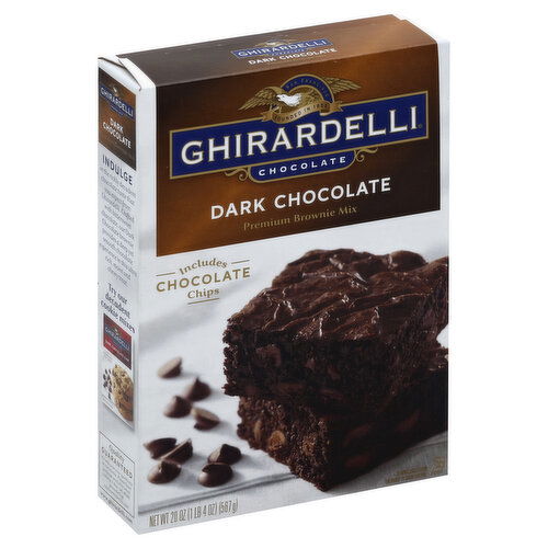 Ghirardelli Brownie Mix, Premium, Dark Chocolate