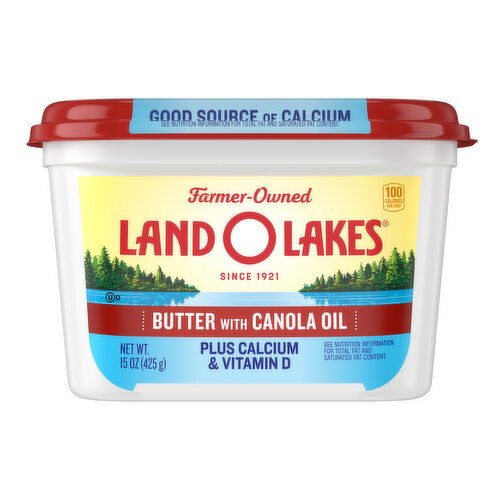 Land O Lakes Butter with Canola Oil Plus Calcium & Vitamin D, Spreadable