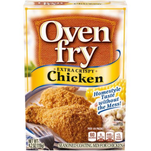 Oven Fry Extra Crispy Seasoned Coating Mix for Chicken