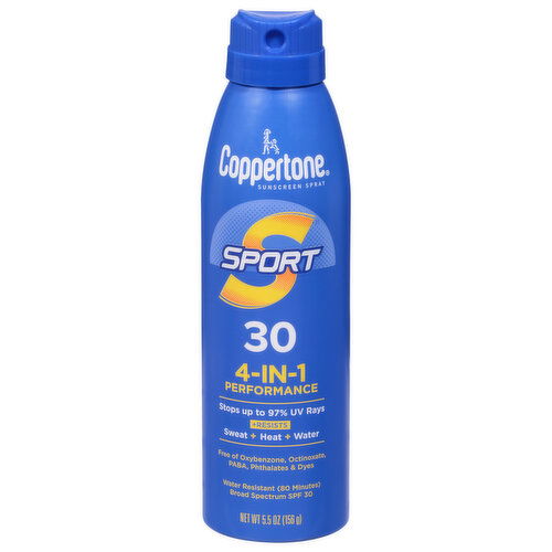 Coppertone Sport Sunscreen Spray, Broad Spectrum SPF 30