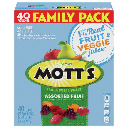 Mott's Fruit Flavored Snacks, Assorted Fruit, Family Size