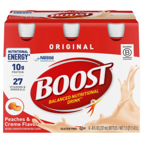 Boost Original Peaches & Creme Flavor Balanced Nutritional Drink