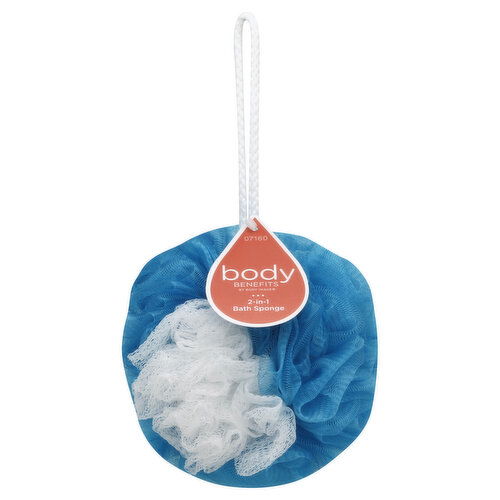 Body Benefits Bath Sponge, 2-in-1