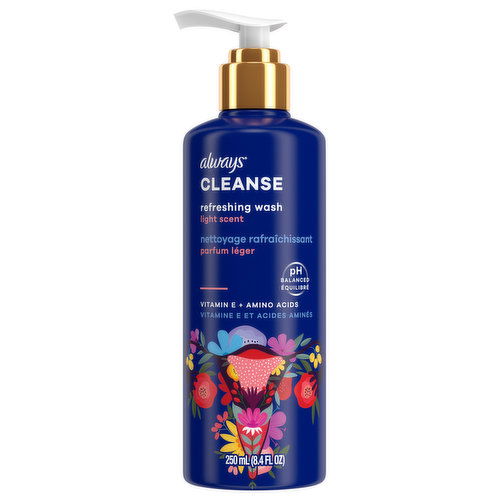 Always Refreshing Wash, Cleanse, Light Scent