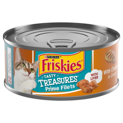 Friskies Tasty Treasures Gravy Wet Cat Food, Tasty Treasures With Chicken & Liver