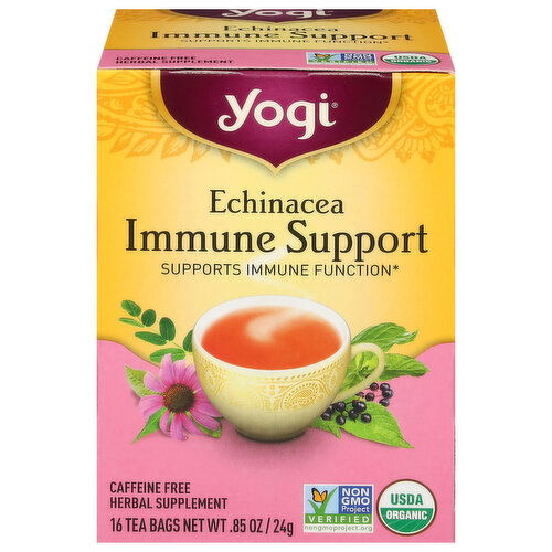 Yogi Herbal Tea, Echinacea, Immune Support, Tea Bags