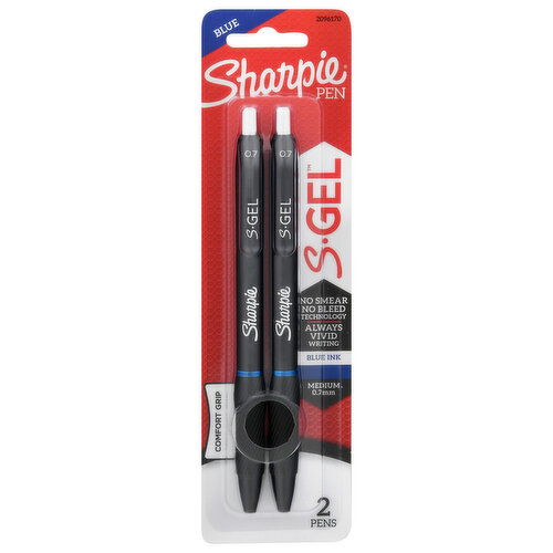 Sharpie S-Gel Pens, Blue, Medium (0.7 mm)