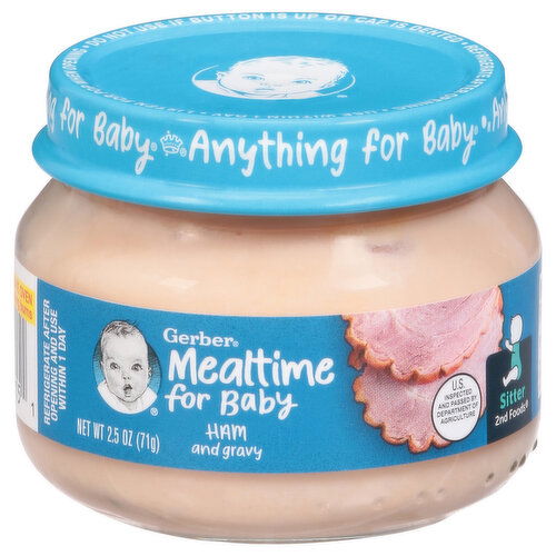 Gerber Mealtime for Baby Ham and Gravy, Sitter (2nd Foods)