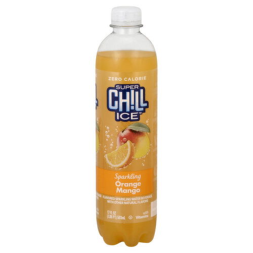 Super Chill Ice Sparkling Water Beverage, Orange Mango