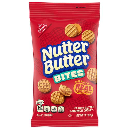 Nutter Butter Bites Sandwich Cookies, Peanut Butter, Big Bag