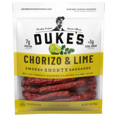 Duke's Smoked Shorty Sausages, Chorizo & Lime