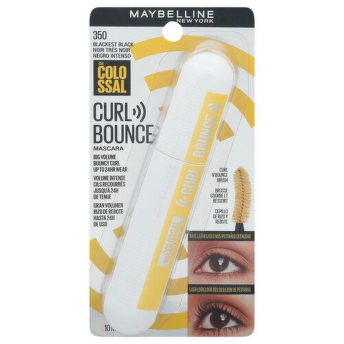 Maybelline The Colossal Mascara, Curl Bounce, Blackest Black 350