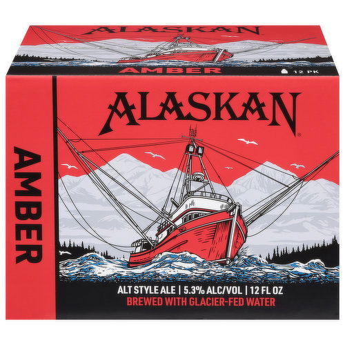 Alaskan Beer, Alt Style Ale, Amber, 12 Pack