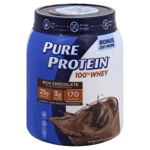 Pure Protein 100% Whey, Rich Chocolate