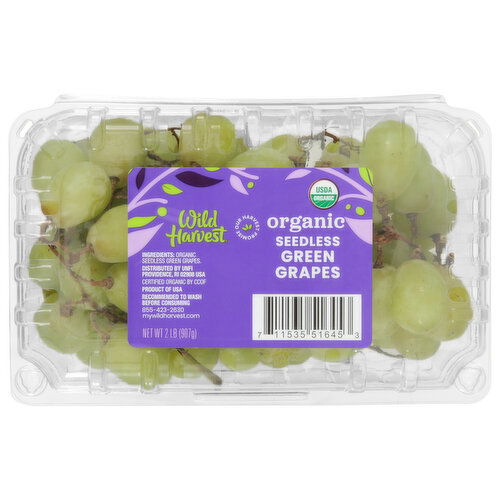 Wild Harvest Grapes, Organic, Green, Seedless