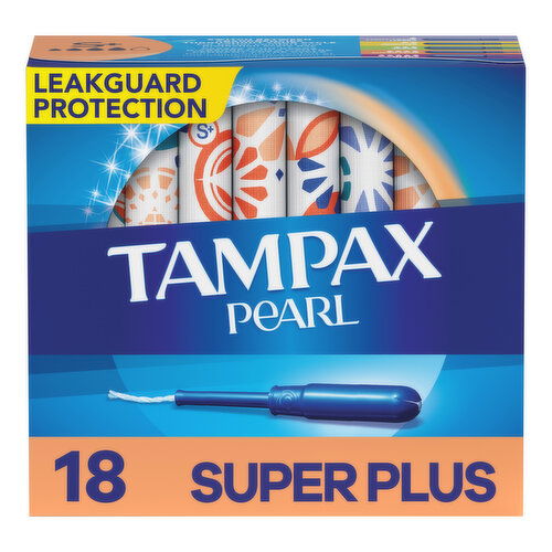 Tampax Pearl Tampax Pearl Tampons, Super Plus 18 Ct