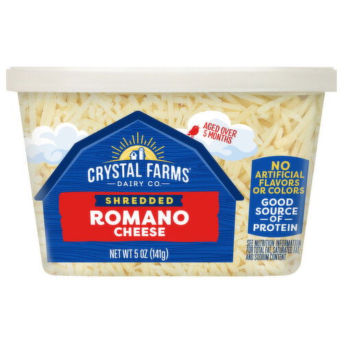 Crystal Farms Shredded Romano Cheese