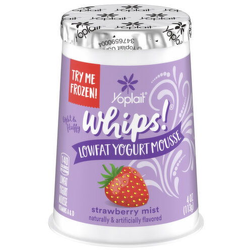 Yoplait Whips! Yogurt Mousse, Lowfat, Strawberry Mist