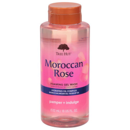 Tree Hut Gel Wash, Moroccan Rose, Foaming