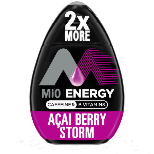 Mio Acai Berry Storm Naturally Flavored Liquid Water Enhancer with Caffeine & B Vitamins