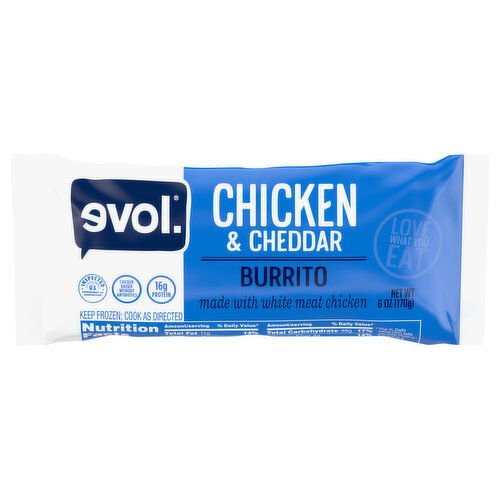 Evol. Burrito, Chicken & Cheddar