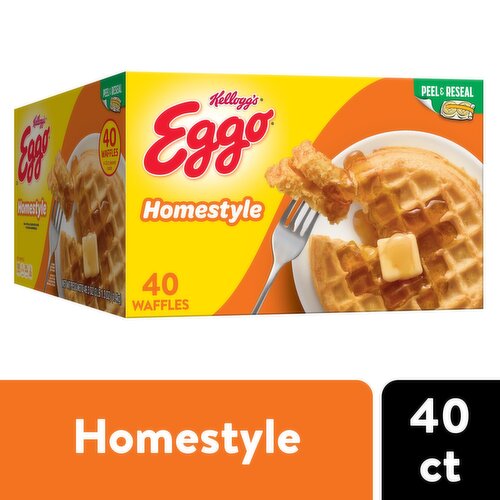 Eggo Frozen Waffles, Homestyle, Easy Breakfast