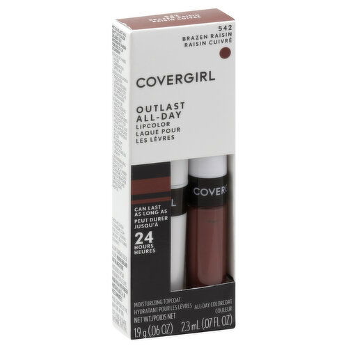 CoverGirl Outlast Lipcolor, All-Day, Brazen Raisin 542