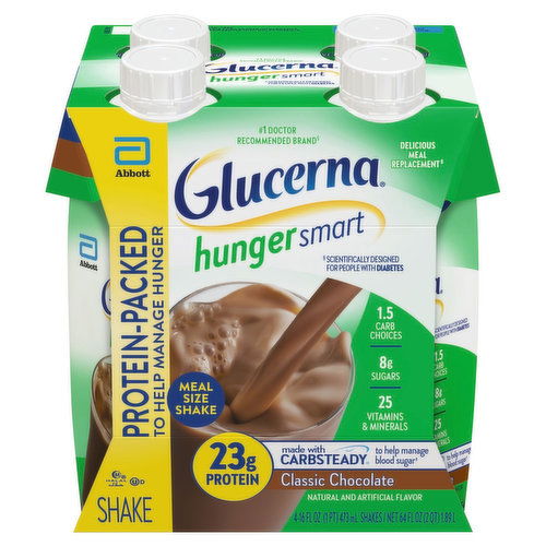 Glucerna Hunger Smart Shakes, Rich Chocolate, Meal Size