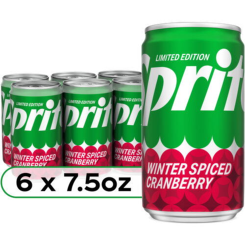Sprite Winter Spiced Cranberry Lemon-Lime And Cranberry Flavored Soda Pop Soft Drink