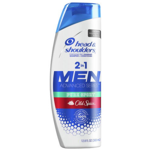 Head & Shoulders Advanced Series Shampoo + Conditioner, Dandruff, 2 in 1, Old Spice Pure Sport, Men