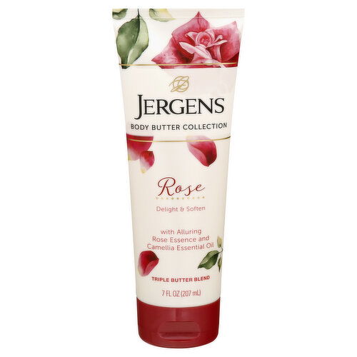 Jergens Body Butter, Rose, Triple Butter Blend