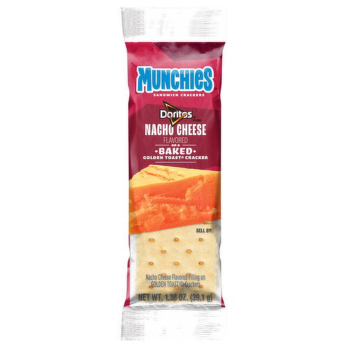 Munchies Sandwich Crackers, Doritos, Nacho Cheese Flavored