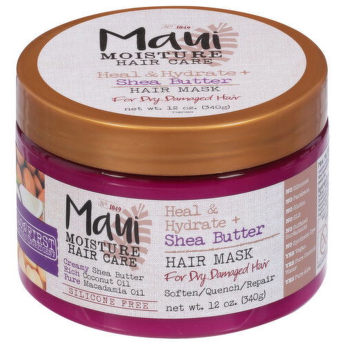 Maui Moisture Hair Mask, Heal & Hydrate, Shea Butter