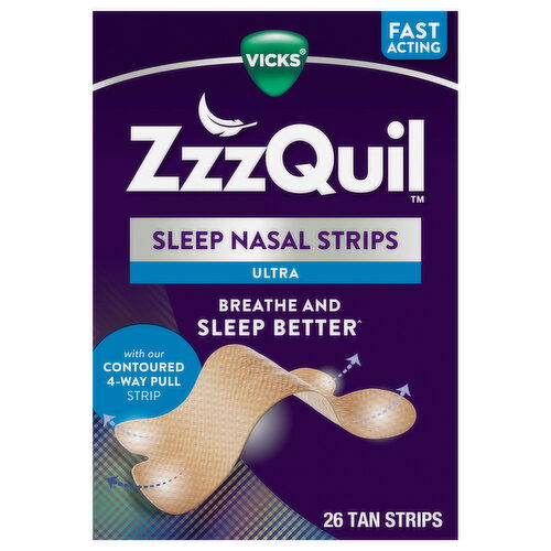 Vicks ZzzQuil Nasal Strips, Sleep, Ultra