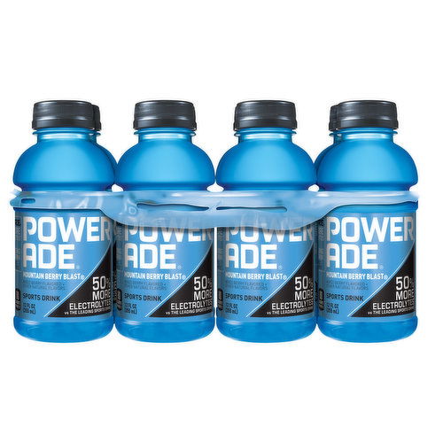 Powerade Sports Drink, Mountain Berry Blast, 12 fl oz